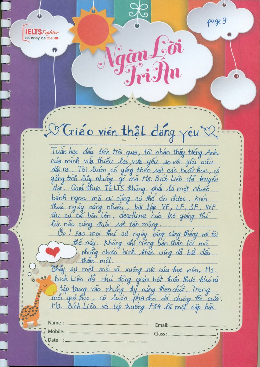 MS49 - Bài dự thi của bạn Chu Quang Trung - Học viên lớp F84 