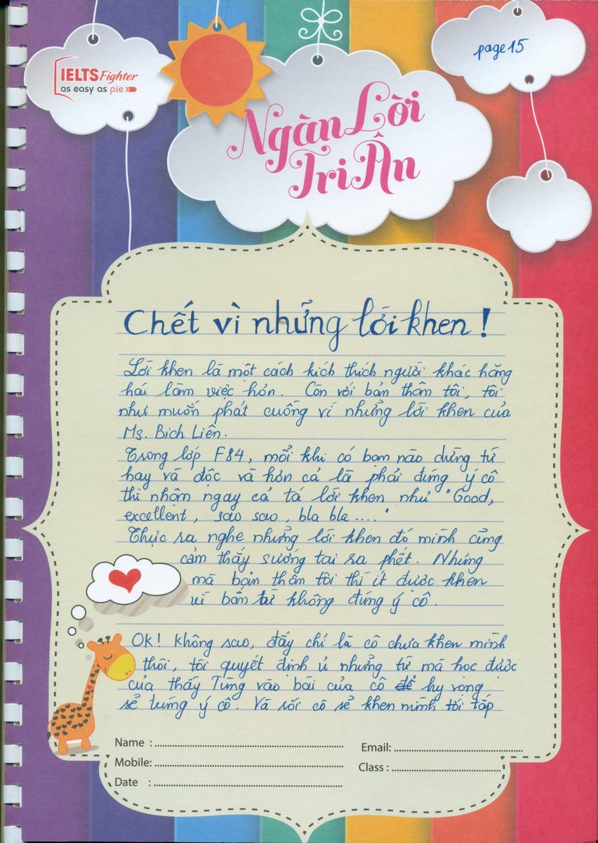 MS49 - Bài dự thi của bạn Chu Quang Trung - Học viên lớp F84 