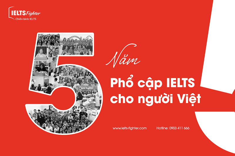 sinh nhật 5 tuổi IELTS Fighter