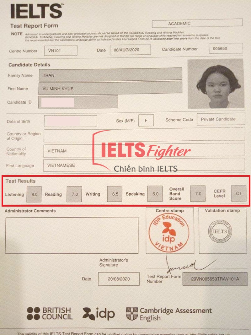 Cán đích 7.0 IELTS, nữ sinh 12 được miễn thi THPT Quốc gia