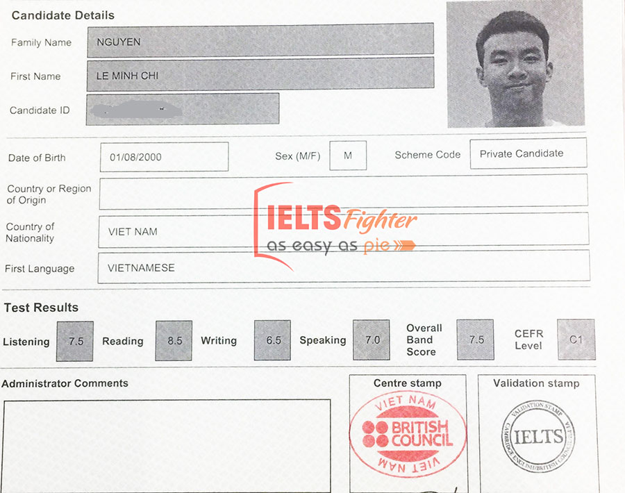 bảng điểm minh chí