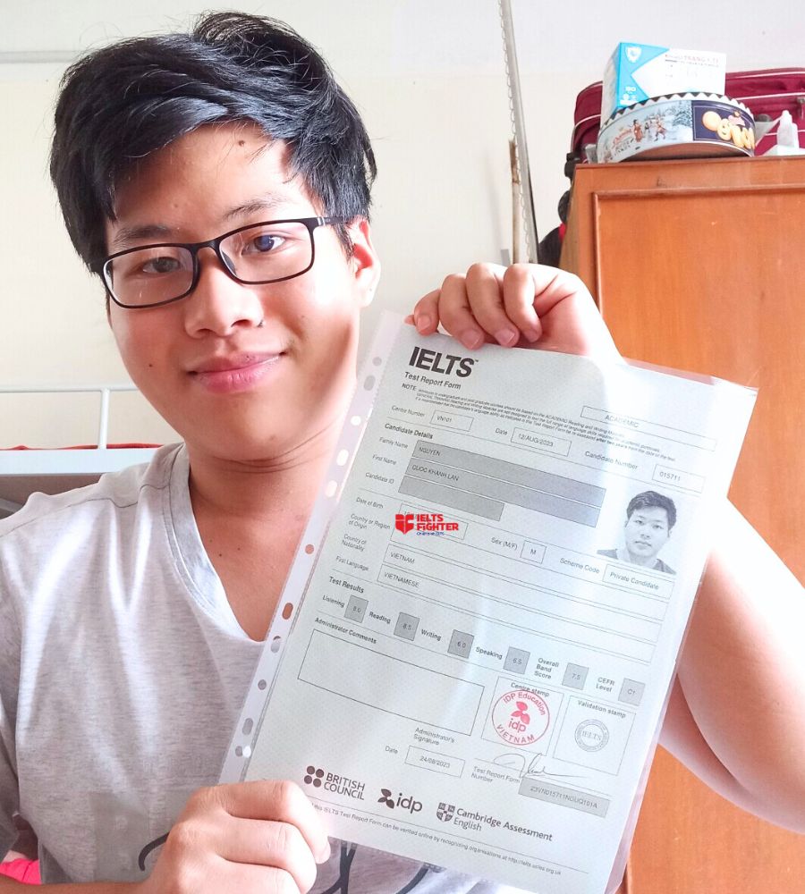 Kh&aacute;nh L&acirc;n th&agrave;nh c&ocirc;ng đạt 7.5 IELTS sau lần thi đầu ti&ecirc;n