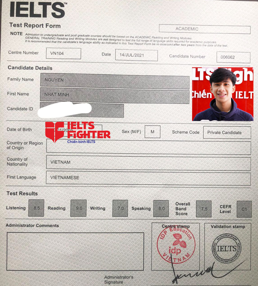 Nhật Minh 7.5 IELTS - 2