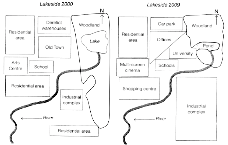 Học cách viết mô tả bản đồ IELTS Writing Bản đồ quá khứ một khu du lịch